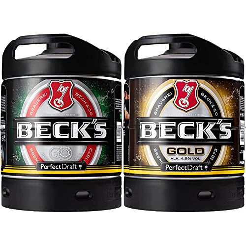 Beck's Pils Bier Perfect Draft (1 x 6l) MEHRWEG Fassbier & Gold Helles Lager Bier Perfect Draft (1 x 6l) MEHRWEG Fassbier von Beck's