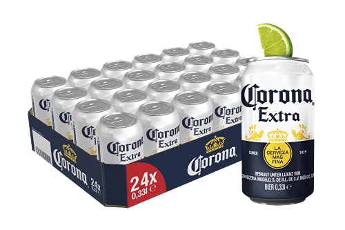 Corona Extra Premium Lager Dosenbier, EINWEG (24 X 0.33 L), Internationales Lager Bier von Corona