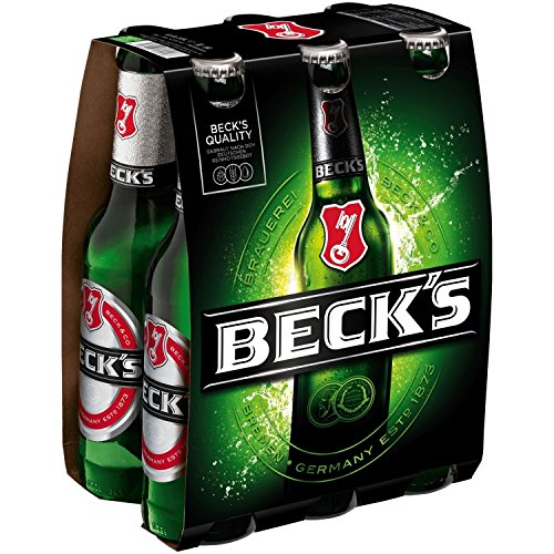 Becks Pils Bier 6er Sixpack Set - 6 x 330ml (4,9% Vol) - inkl. Pfand -[Enthält Sulfite] - Inkl. Pfand MEHRWEG von Becks-Becks