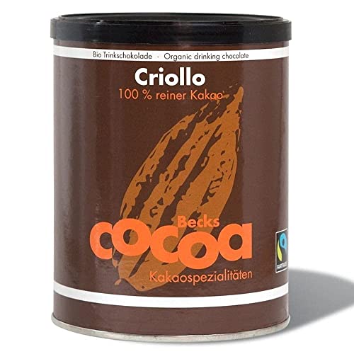 Becks Cocoa Trinkschokolade Criollo 100 % Dose 250 g von Beckscocoa