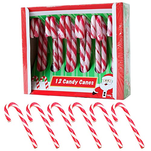 Becky´s 12 Zuckerstangen - Candy Canes - Erdbeergeschmack, rot weiÃŸ - 12 Stück, je 12 g von Becky´s