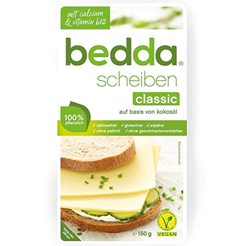 bedda - SCHEIBEN Classic - milde pflanzliche Käsealternative nach Vorbild eines jungen Gouda - 150g Packung bedda - SCHEIBEN Classic - milde pflanzliche Käsealternative nach Vorbild eines jungen Gouda - 150g Packung von Bedda