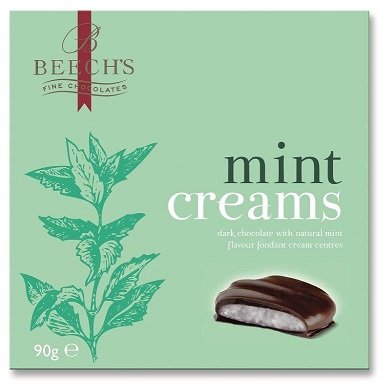 Beech's Fine Chocolates Dunkle Schokoladen-Minzcreme, 90 g, 12 Stück von Beech's