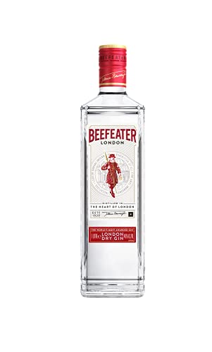 Beefeater London Dry Gin – Der meistausgezeichnete Gin der Welt – Klassisch frischer Gin mit vielschichtigem Charakter – Perfekte harmonische Basis für vielseitige Geschmackskombinationen – 1 x 1 L von Beefeater