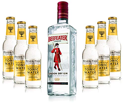 Gin Tonic Set - Beefeater Dry Gin 0,7l 700ml (47% Vol) + 6x Fever Tree Tonic Water 200ml - Inkl. Pfand MEHRWEG von Efe-Efe