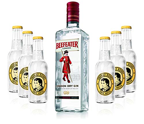 Gin Tonic Set - Beefeater Dry Gin 0,7l 700ml (40% Vol) + 6x Thomas Henry Tonic Water 200ml - Inkl. Pfand MEHRWEG von Thomas Henry-Thomas Henry