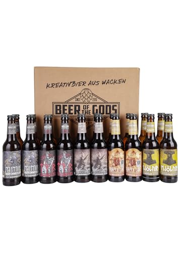 WACKEN BRAUEREI - Craft Beer - Göttergabe Craftig - Box 20 x 0,33 L hopfengestopfte Biere - verschiedene Sorten - Viking Craftbeer Set - Wikinger-Bier Geschenk für Männer - Party Festival Heavy Metal von Beer of the Gods - Since 2016 - Wacken Brauerei