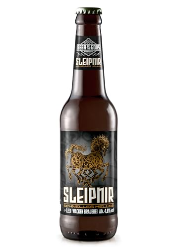 WACKEN BRAUEREI Helles Craft Beer Box 6 x 0,33 l Flasche | SLEIPNIR | Viking Craftbeer Set Gift for Men | Wikinger Kraft Bier Geschenk für Männer | Party Festival Heavy Metal WACKEN BRAUEREI Helles Craft Beer Box 6 x 0,33 l Flasche | SLEIPNIR | Viking Craftbeer Set Gift for Men | Wikinger Kraft Bier Geschenk für Männer | Party Festival Heavy Metal von Beer of the Gods - Since 2016 - Wacken Brauerei