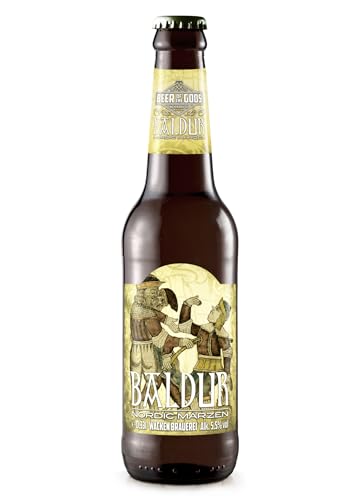 WACKEN BRAUEREI Märzen Craft Beer Box 6 x 0,33 l Flasche | BALDUR | Viking Craftbeer Set Gift for Men | Wikinger Kraft Bier Geschenk für Männer | Party Festival Heavy Metal von Beer of the Gods - Since 2016 - Wacken Brauerei