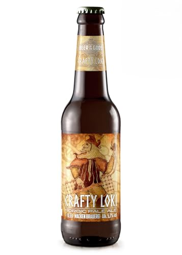 WACKEN BRAUEREI Pale Ale Craft Beer Box 6 x 0,33 l Flasche | CRAFTY LOKI | Viking Craftbeer Set Gift for Men | Wikinger Kraft Bier Geschenk für Männer | Party Festival Heavy Metal WACKEN BRAUEREI Pale Ale Craft Beer Box 6 x 0,33 l Flasche | CRAFTY LOKI | Viking Craftbeer Set Gift for Men | Wikinger Kraft Bier Geschenk für Männer | Party Festival Heavy Metal von Beer of the Gods - Since 2016 - Wacken Brauerei