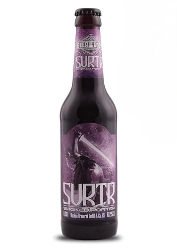 Wacken Brauerei Surtr - Heimbraupack - 18 Flaschen 0,33 l dunkles/geräuchertes Porterbier - Das Bier der Götter - Gewinner des World Beer Award von Beer of the Gods - Since 2016 - Wacken Brauerei