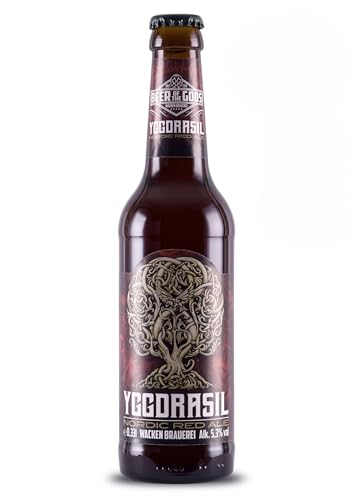 WACKEN BRAUEREI Strong Red Ale Craft Beer Box 20 x 0,33 l Flasche | YGGDRASIL | Viking Craftbeer Set Gift for Men | Wikinger Kraft Bier Geschenk für Männer | Party Festival Heavy Metal von Beer of the Gods - Since 2016 - Wacken Brauerei