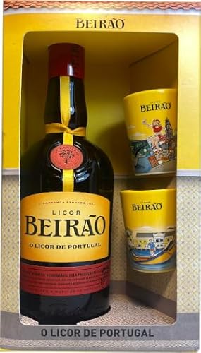 Licor Beirao mit zwei Bechern in Geschenk-Karton, 0,7l Licor Beirao mit zwei Bechern in Geschenk-Karton, 0,7l von Beirao