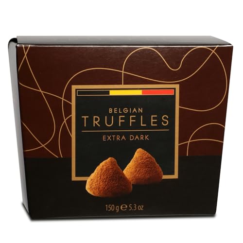 Belgotruff –belgische Schokoladentrüffel | Alkoholfreie Pralinen aus dunkler Schokolade | 150g Chocolate Geschenkbox mit Kakao bestäubten Schokoladentrüffeln Belgotruff –belgische Schokoladentrüffel | Alkoholfreie Pralinen aus dunkler Schokolade | 150g Chocolate Geschenkbox mit Kakao bestäubten Schokoladentrüffeln von Belgian Truffles