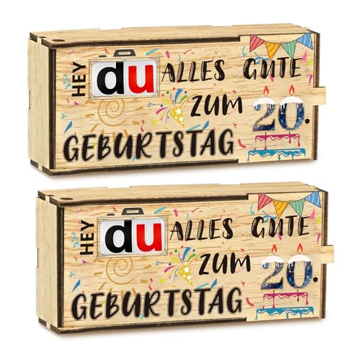 20 Geburtstag Schokoriegel Geschenkbox für Duplo, 2er Set Holz Geschenkbox für Schokoladenriegel Schokolade Aufbewahrungsbox, Geburtstagsgeschenk, Schokoladenbox 20 Geburtstag Schokoriegel Geschenkbox für Duplo, 2er Set Holz Geschenkbox für Schokoladenriegel Schokolade Aufbewahrungsbox, Geburtstagsgeschenk, Schokoladenbox von Belillpipi