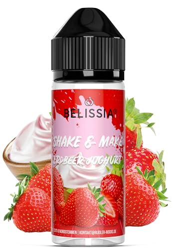 Belissia Shake and Make - Erdbeer-Joghurt - Hochdosiertes Lebensmittel Aroma 10ml mit praktischer Schüttelflasche zum mischen. Für Lebensmittel, Kochen, Backen, Hobby, Raumerfrischung uvm. von Belissia