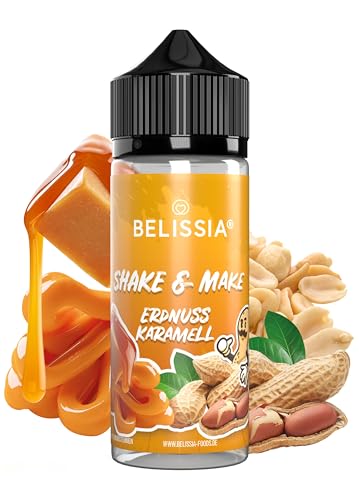 Belissia Hochdosiertes Lebensmittel Aroma Erdnuss-Karamell 10ml mit praktischer Schüttelflasche zum mischen. Zur Verwendung in Lebensmitteln, für Vernebler, Nebelmaschinen, Diffuser uvm. von Belissia