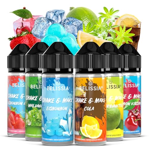 Belissia Shake and Make - Set-Erfrischung | Hochdosiertes Lebensmittel Aroma 6x10 ml mit praktischer Schüttelflasche zum mischen. Zur Verwendung in Lebensmitteln Belissia Shake and Make - Set-Erfrischung | Hochdosiertes Lebensmittel Aroma 6x10 ml mit praktischer Schüttelflasche zum mischen. Zur Verwendung in Lebensmitteln von Belissia