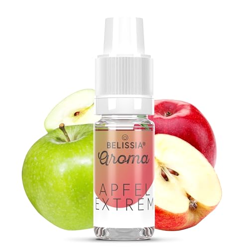 Belissia Lebensmittelaroma - Apfel-Extrem - Hochdosiertes Lebensmittel Aroma 10ml. Zur Verwendung in Lebensmitteln & Getränken für Vernebler, Nebelmaschinen, Diffuser uvm. von Belissia