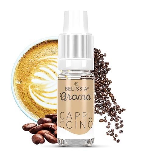 Belissia Lebensmittelaroma - Cappuccino - Hochdosiertes Lebensmittel Aroma 10ml. Zur Verwendung in Lebensmitteln & Getränken für Vernebler, Nebelmaschinen, Diffuser uvm. von Belissia