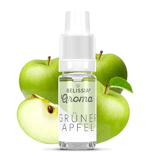 Belissia Lebensmittelaroma - Grüner Apfel - Hochdosiertes Lebensmittel Aroma 10ml. Zur Verwendung in Lebensmitteln & Getränken für Vernebler, Nebelmaschinen, Diffuser uvm. von Belissia