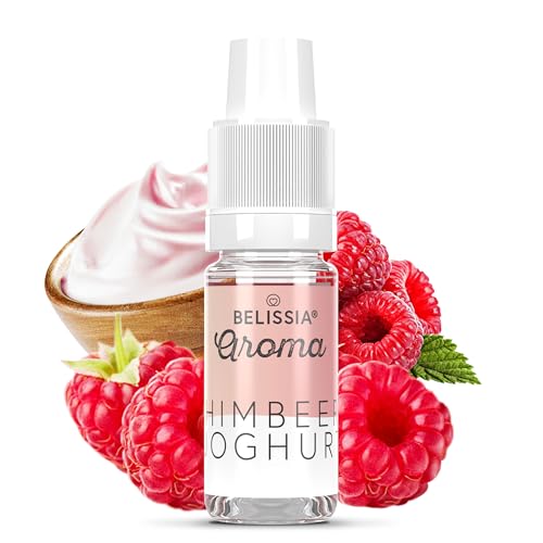 Belissia Lebensmittelaroma - Himbeer-Joghurt - Hochdosiertes Lebensmittel Aroma 10ml. Zur Verwendung in Lebensmitteln & Getränken für Vernebler, Nebelmaschinen, Diffuser uvm. von Belissia