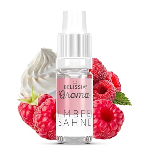 Belissia Lebensmittelaroma - Himbeer-Sahne - Hochdosiertes Lebensmittel Aroma 10ml. Zur Verwendung in Lebensmitteln & Getränken für Vernebler, Nebelmaschinen, Diffuser uvm. von Belissia