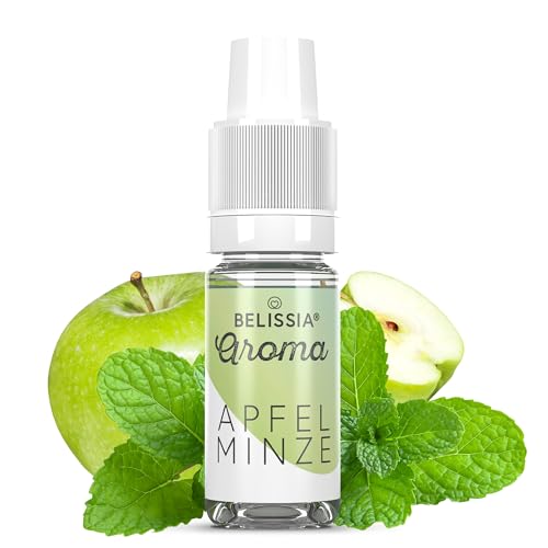 Belissia Lebensmittelaroma - Hochdosiertes Lebensmittel Aroma 10ml. Zur Verwendung in Lebensmitteln & Getränken für Vernebler, Nebelmaschinen, Diffuser uvm. Apfel-Minze von Belissia