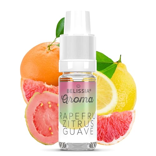 Belissia Lebensmittelaroma - Hochdosiertes Lebensmittel Aroma 10ml. Zur Verwendung in Lebensmitteln & Getränken für Vernebler, Nebelmaschinen, Diffuser uvm. Grapefruit-Citrus-Guave von Belissia