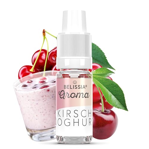 Belissia Lebensmittelaroma - Kirsch-Joghurt - Hochdosiertes Lebensmittel Aroma 10ml. Zur Verwendung in Lebensmitteln & Getränken für Vernebler, Nebelmaschinen, Diffuser uvm. von Belissia