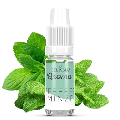 Belissia Lebensmittelaroma - Pfefferminz - Hochdosiertes Lebensmittel Aroma 10ml. Zur Verwendung in Lebensmitteln & Getränken für Vernebler, Nebelmaschinen, Diffuser uvm. von Belissia