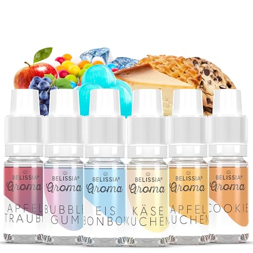 Belissia Lebensmittelaroma - Hochdosiertes Lebensmittel Aroma 10ml. Zur Verwendung in Lebensmitteln & Getränken für Vernebler, Nebelmaschinen, Diffuser uvm. Set- Süße Leckereien von Belissia
