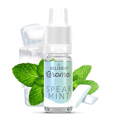 Belissia Lebensmittelaroma - Spearmint - Hochdosiertes Lebensmittel Aroma 10ml. Zur Verwendung in Lebensmitteln & Getränken für Vernebler, Nebelmaschinen, Diffuser uvm. von Belissia