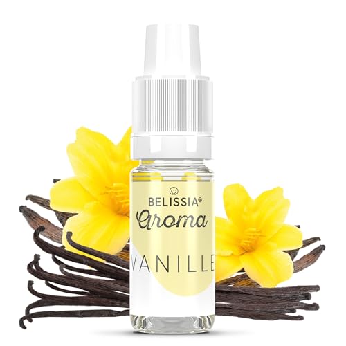 Belissia Lebensmittelaroma - Vanille - Hochdosiertes Lebensmittel Aroma 10ml. Zur Verwendung in Lebensmitteln & Getränken für Vernebler, Nebelmaschinen, Diffuser uvm. von Belissia