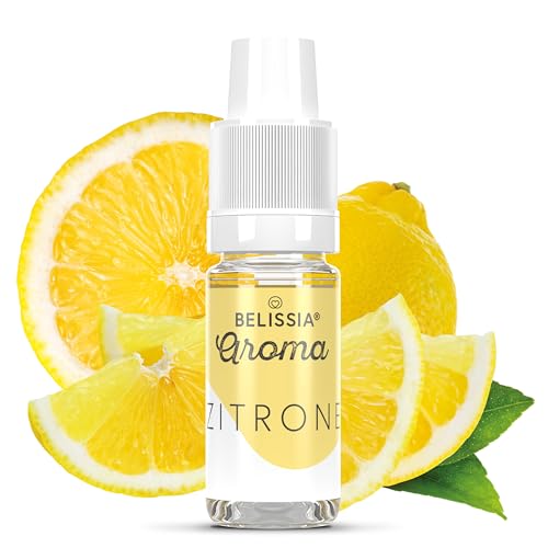 Belissia Lebensmittelaroma - Zitrone - Hochdosiertes Lebensmittel Aroma 10ml. Zur Verwendung in Lebensmitteln & Getränken für Vernebler, Nebelmaschinen, Diffuser uvm. von Belissia