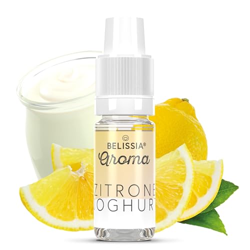 Belissia Lebensmittelaroma - Zitrone-Joghurt - Hochdosiertes Lebensmittel Aroma 10ml. Zur Verwendung in Lebensmitteln & Getränken für Vernebler, Nebelmaschinen, Diffuser uvm. von Belissia