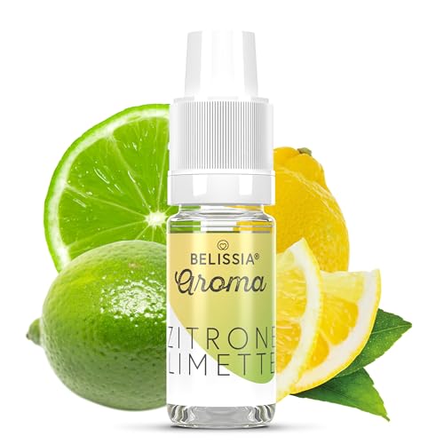 Belissia Lebensmittelaroma - Zitrone-Limette - Hochdosiertes Lebensmittel Aroma 10ml. Zur Verwendung in Lebensmitteln & Getränken für Vernebler, Nebelmaschinen, Diffuser uvm. von Belissia