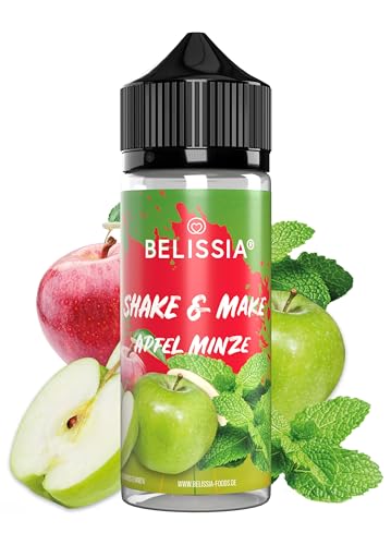 Belissia Shake and Make - Apfel-Minze - Hochdosiertes Lebensmittel Aroma10ml mit praktischer Schüttelflasche zum mischen. Zur Verwendung in Lebensmitteln, für Vernebler, Nebelmaschinen, Diffuser uvm. von Belissia
