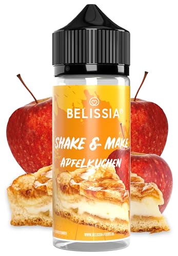 Belissia Shake and Make - Apfelkuchen - Hochdosiertes Lebensmittel Aroma 10ml mit praktischer Schüttelflasche zum mischen. Zur Verwendung in Lebensmitteln, für Vernebler, Nebelmaschinen, Diffuser uvm. von Belissia