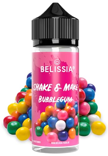 Belissia Shake and Make - Bubblegum - Hochdosiertes Lebensmittel Aroma10ml mit praktischer Schüttelflasche zum mischen. Zur Verwendung in Lebensmitteln, für Vernebler, Nebelmaschinen, Diffuser uvm. von Belissia
