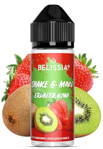 Belissia Shake and Make - Erdbeer-Kiwi - Hochdosiertes Lebensmittel Aroma 10ml mit praktischer Schüttelflasche zum mischen. Zur Verwendung in Lebensmitteln, für Vernebler, Nebelmaschinen, Diffuser uvm von Belissia