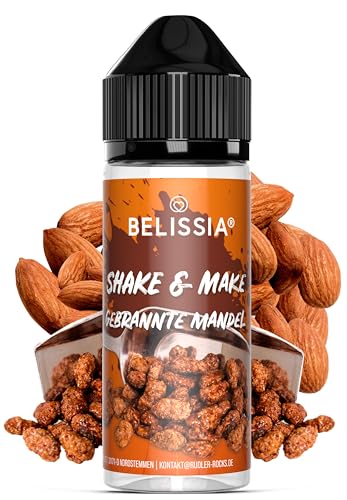 Belissia Shake and Make - Gebrannte Mandel - Hochdosiertes Lebensmittel Aroma10ml mit praktischer Schüttelflasche zum mischen. Zur Verwendung in Lebensmitteln, für Vernebler, Nebelmaschinen, uvm. von Belissia