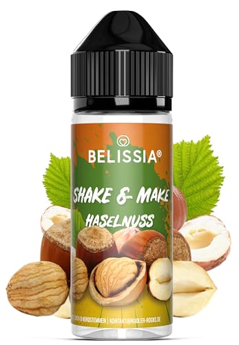 Belissia Shake and Make - Haselnuss - Hochdosiertes Lebensmittel Aroma10ml mit praktischer Schüttelflasche zum mischen. Zur Verwendung in Lebensmitteln, für Vernebler, Nebelmaschinen, Diffuser uvm. von Belissia