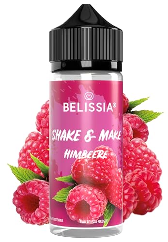 Belissia Shake and Make - Himbeer - Hochdosiertes Lebensmittel Aroma 10ml mit praktischer Schüttelflasche zum mischen. Zur Verwendung in Lebensmitteln, für Vernebler, Nebelmaschinen, Diffuser uvm. von Belissia