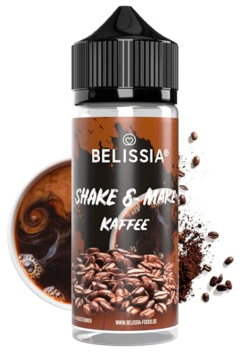 Belissia Shake and Make - Kaffee - Hochdosiertes Lebensmittel Aroma10ml mit praktischer Schüttelflasche zum mischen. Zur Verwendung in Lebensmitteln, für Vernebler, Nebelmaschinen, Diffuser uvm. von Belissia