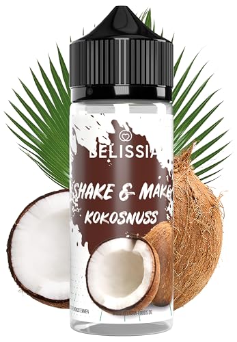 Belissia Shake and Make - Kokosnuss - Hochdosiertes Lebensmittel Aroma 10ml mit praktischer Schüttelflasche zum mischen. Zur Verwendung in Lebensmitteln, für Vernebler, Nebelmaschinen, Diffuser uvm. von Belissia