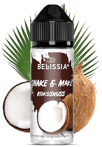 Belissia Shake and Make - Kokosnuss - Hochdosiertes Lebensmittel Aroma 10ml mit praktischer Schüttelflasche zum mischen. Zur Verwendung in Lebensmitteln, für Vernebler, Nebelmaschinen, Diffuser uvm. von Belissia