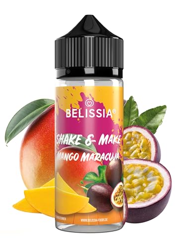 Belissia Shake and Make - Mango-Maracuja - Hochdosiertes Lebensmittel Aroma 10ml mit praktischer Schüttelflasche zum mischen. Für Lebensmittel, Kochen, Backen, Hobby, Raumerfrischung uvm. von Belissia