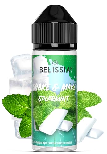 Belissia Shake and Make - Spearmint - Hochdosiertes Lebensmittel Aroma 10ml mit praktischer Schüttelflasche zum mischen. Zur Verwendung in Lebensmitteln, für Vernebler, Nebelmaschinen, Diffuser uvm. von Belissia