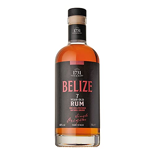 1731 Fine & Rare | Belize Rum | 700 ml | 46% Vol. | 7 Jahre gereift | Geschmack von süßlichem Toffee & Vanille | Angenehme Würze von Eichenfässern | Ohne Farbstoffe von 1731